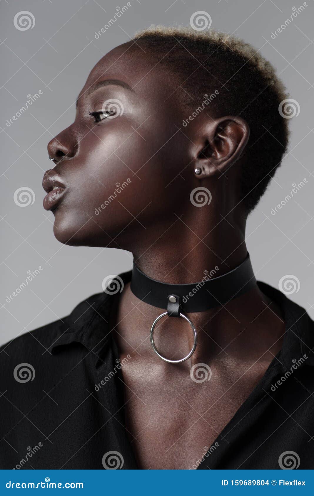 Man Wearing Leather Jacket And Biking Helmet Stock Photography ...