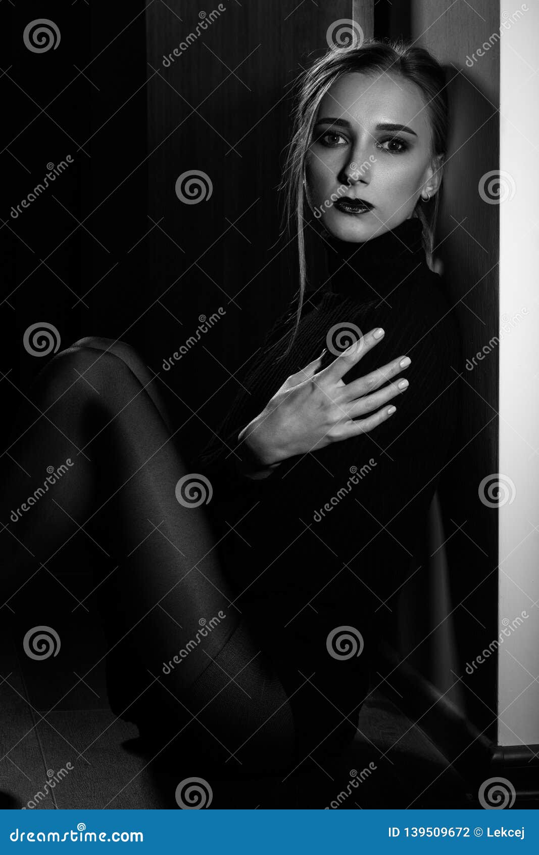 Woman on floor stock photo. Image of human, luxury, glamour - 139509672