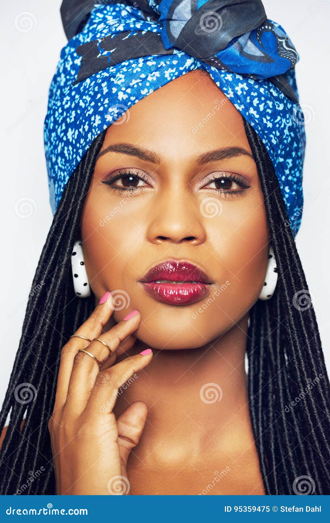 Sensual Black Woman in Ethnic Clothes Touching Face Stock Image - Image of lovely, beauty: 95359475