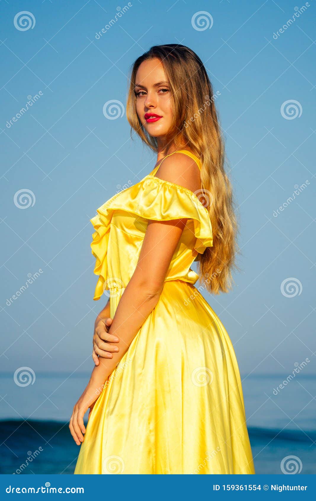 pale yellow silk dress