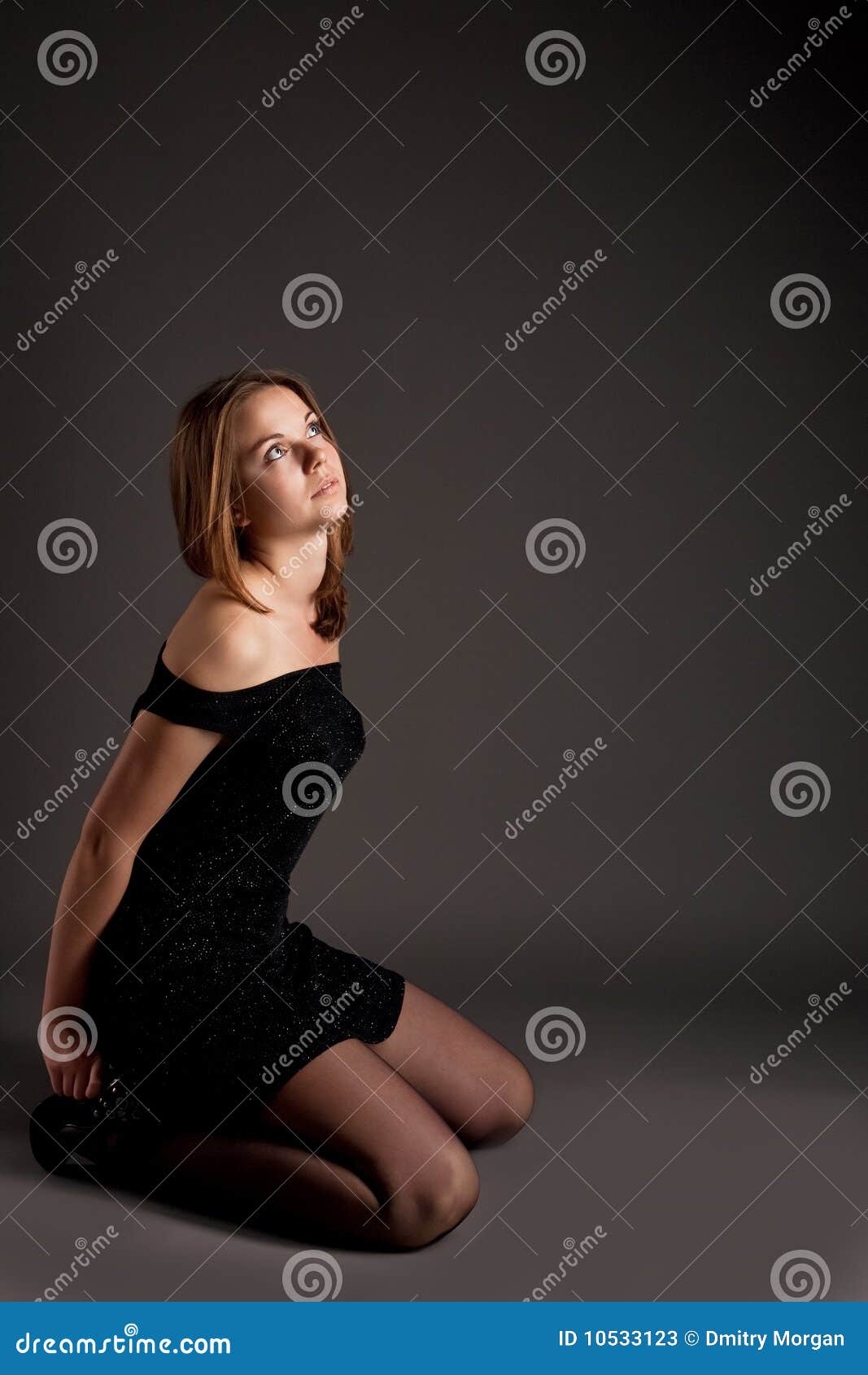 Sensual Blonde Sitting On Knees Stock Image Image Of Pretty Legs 10533123