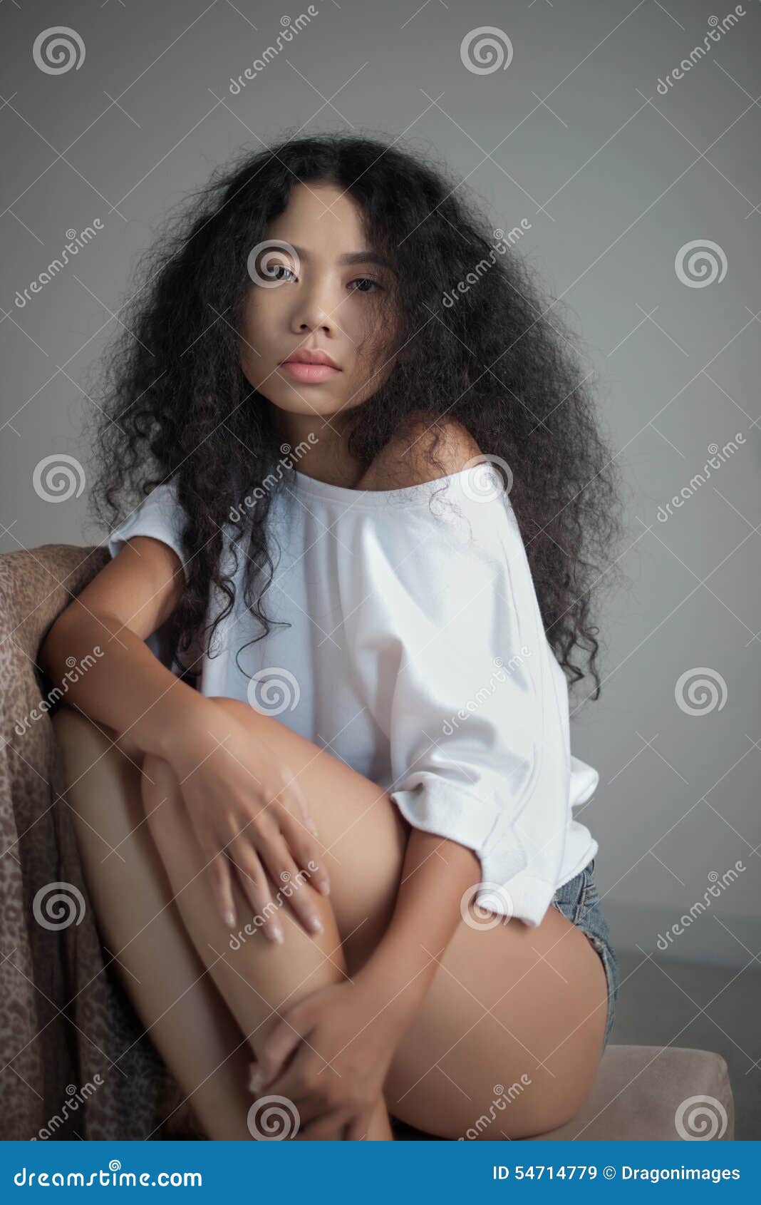 Sensual Curly Woman Stock Image Image Of Caucasian Hairstyle 54714779