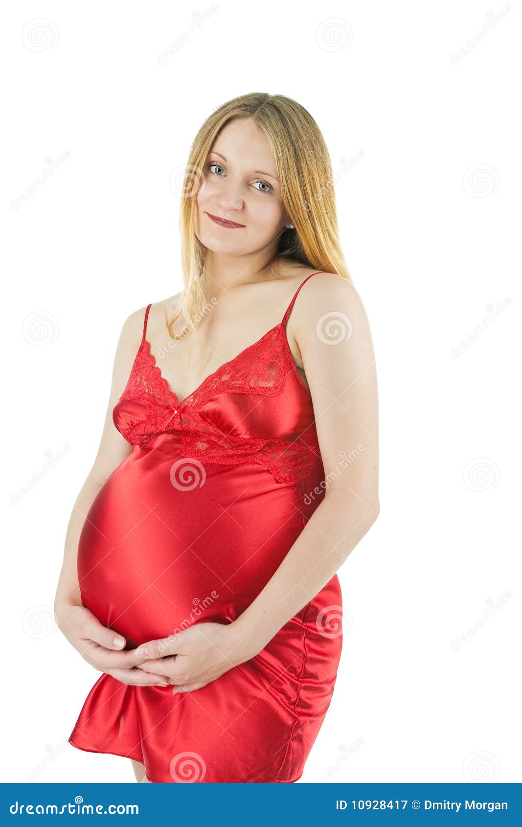 Sensual Pregnant Blonde Woman Royalty Free Stock