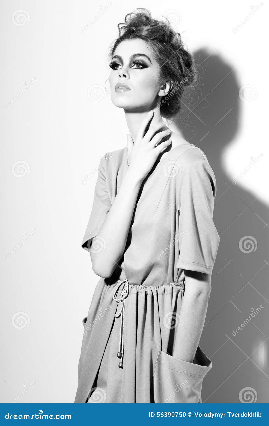 Sensual woman in dress stock photo. Image of cosmetics - 56390750