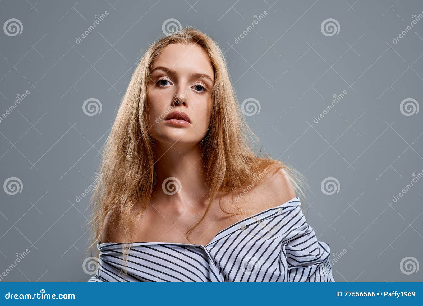 Sensual Woman in Unbuttoned Shirt Stock Photo Image of enticing