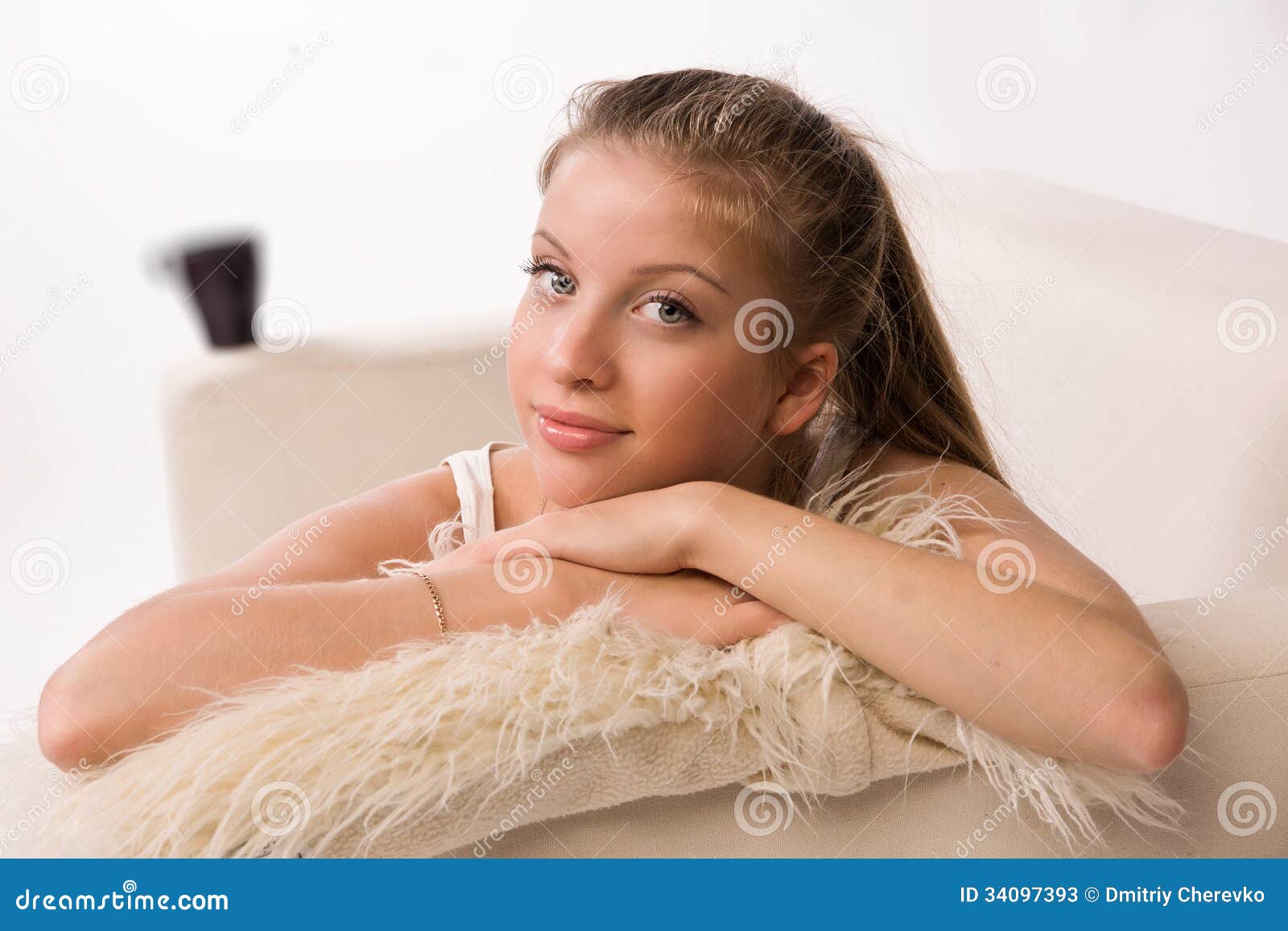 sensuality woman lying on a sofa