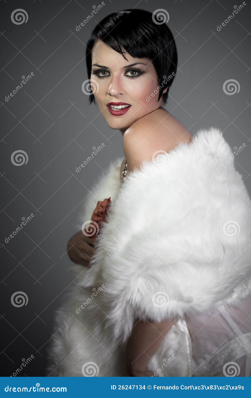 Sensuous Short Haired Brunette Woman Stock Photo Image Of Girl