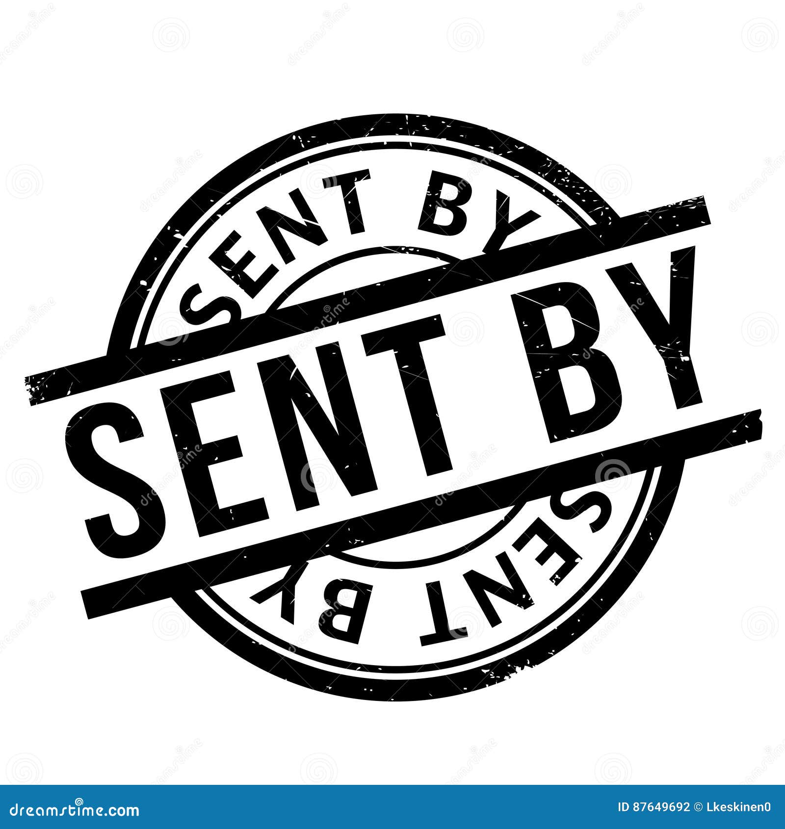 Sent by rubber stamp stock vector. Illustration of issued - 87649692