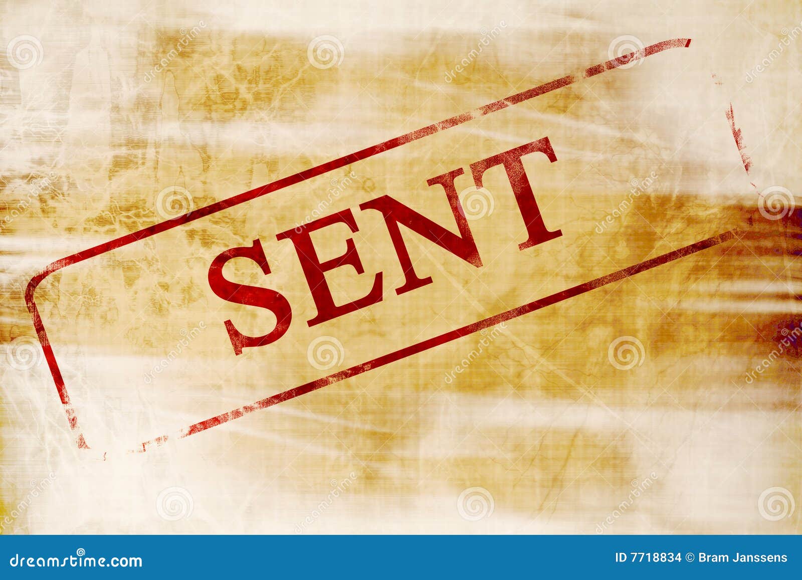 Sent stamp stock illustration. Illustration of postage - 7718834