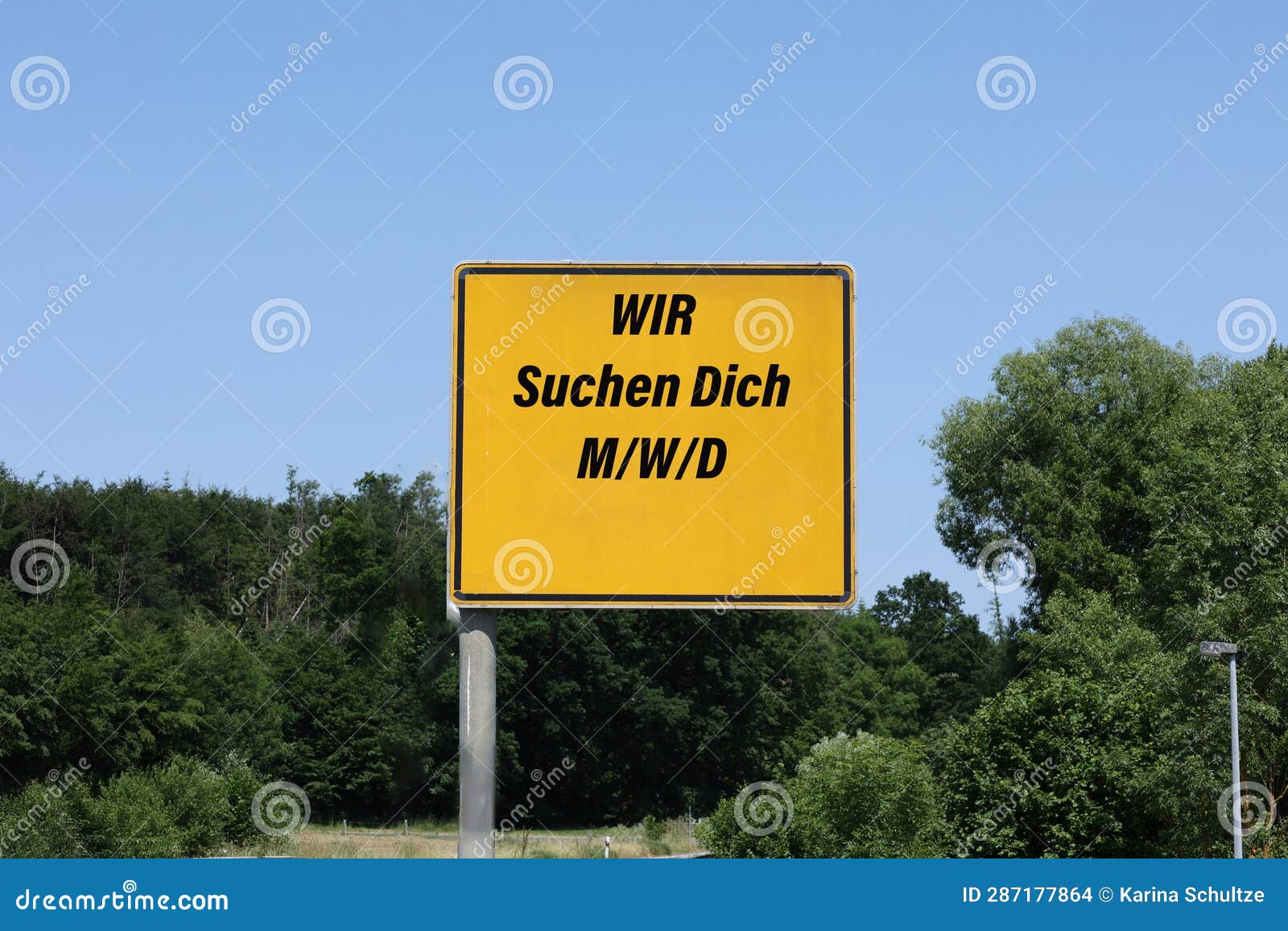 The Sentence "we are Looking for You" on a Yellow Background. Stock