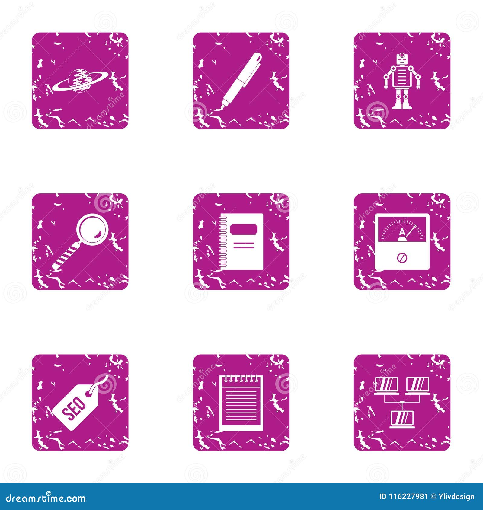 Download Seo Android Icons Set, Grunge Style Stock Vector - Illustration of comfortable, entertainment ...