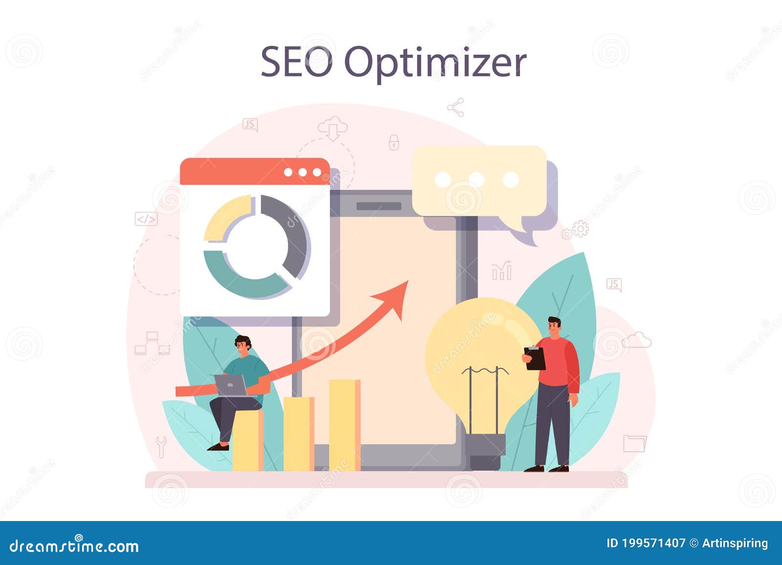 seo optimizer concept. idea of search engine optimization