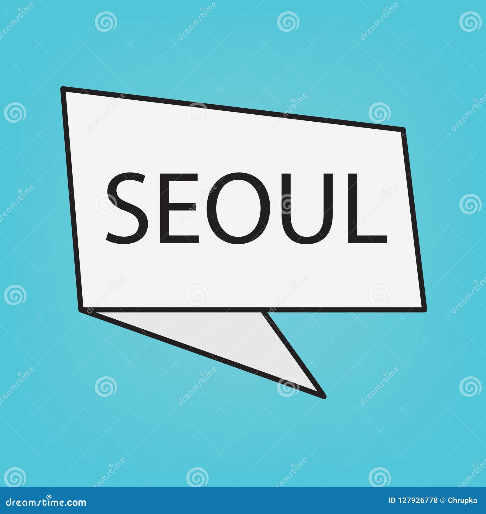 Seoul word on a sticker stock vector. Illustration of korea 127926778