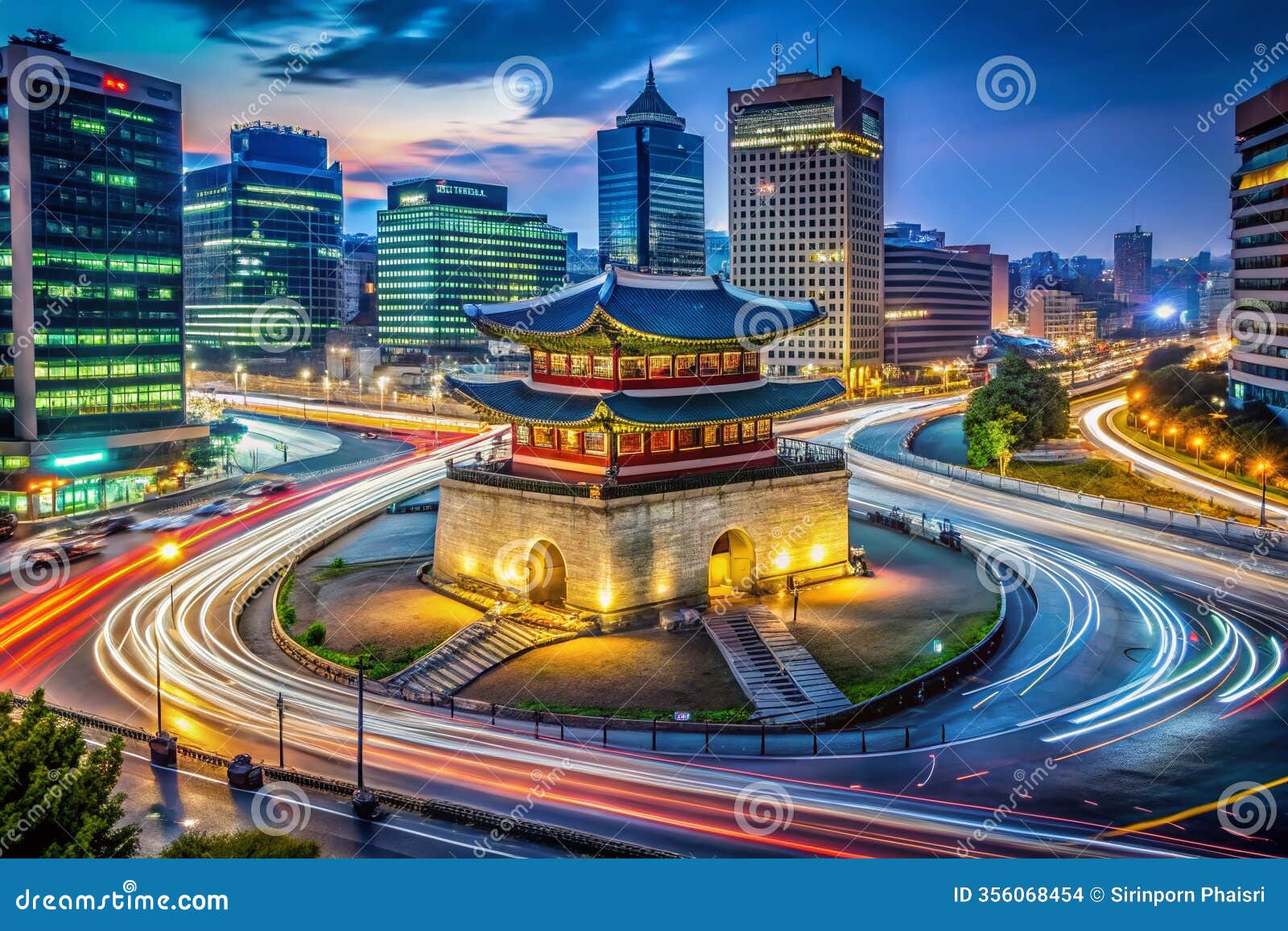 seouls namdaemun gate at night a breathtaking timelapse of urban traffic in south korea