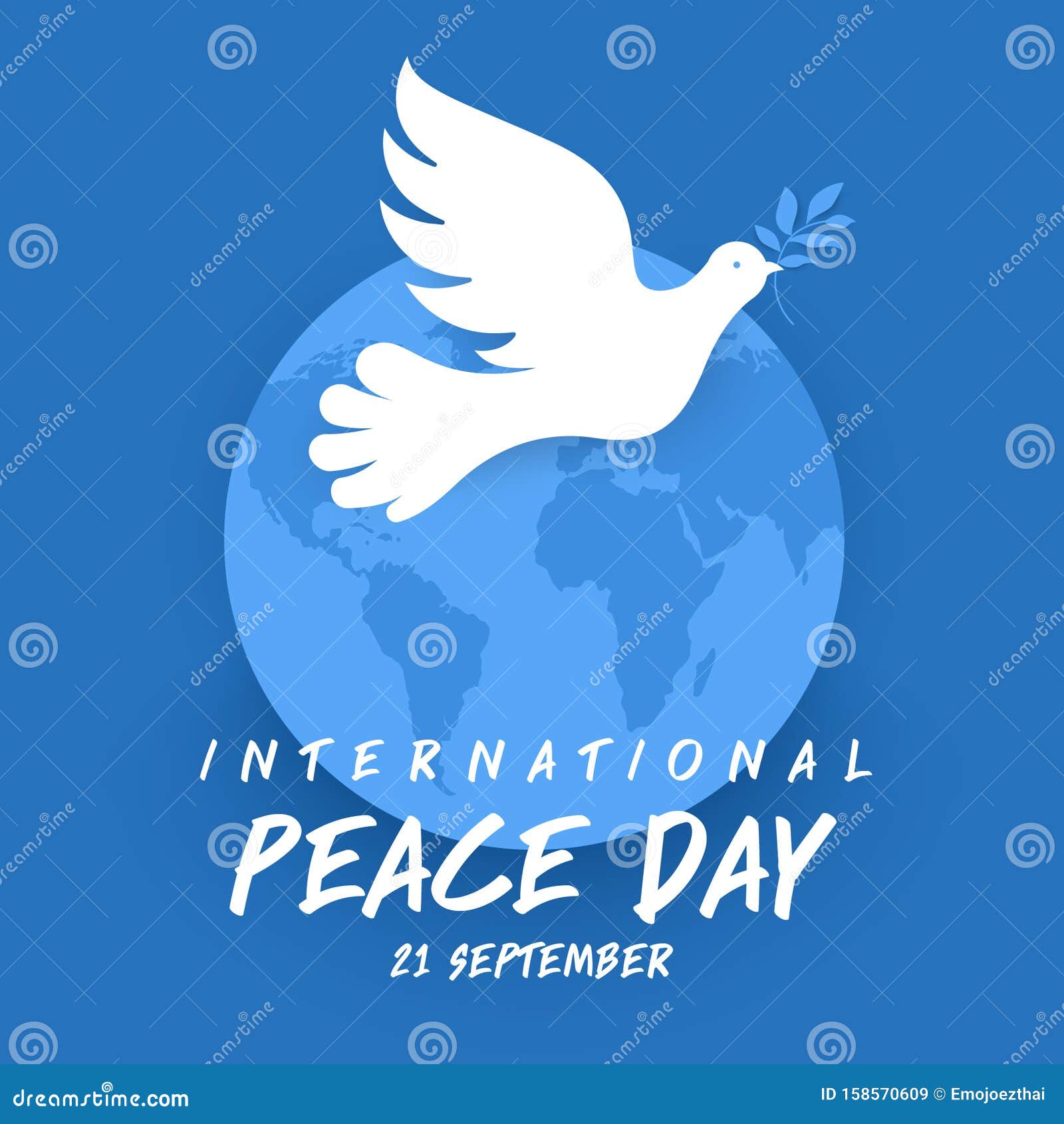 21 Sep International Peace Day Stock Vector Illustration of element