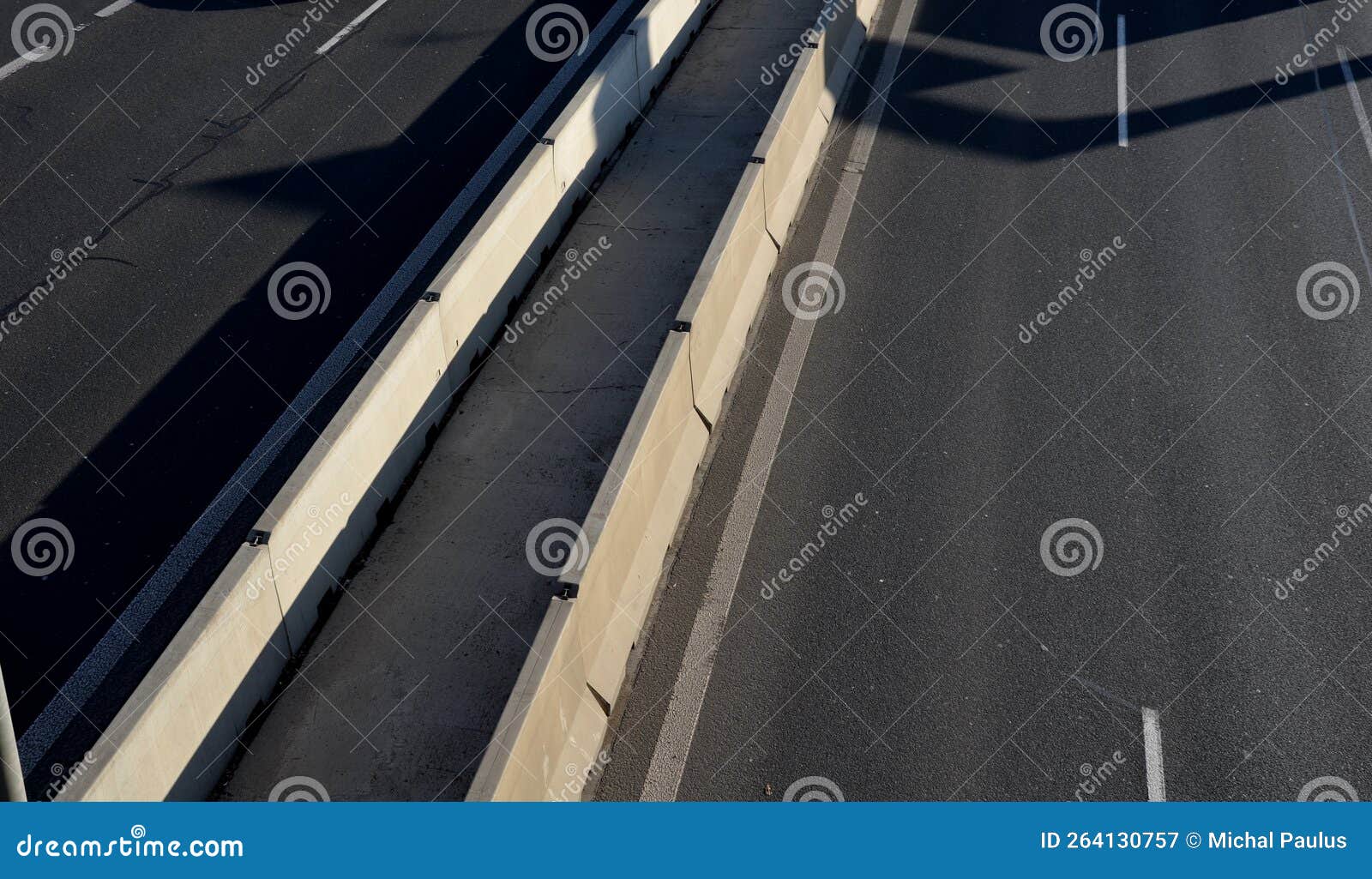 Separation of Lanes on the Highway by Means of Heavy Concrete Barriers ...