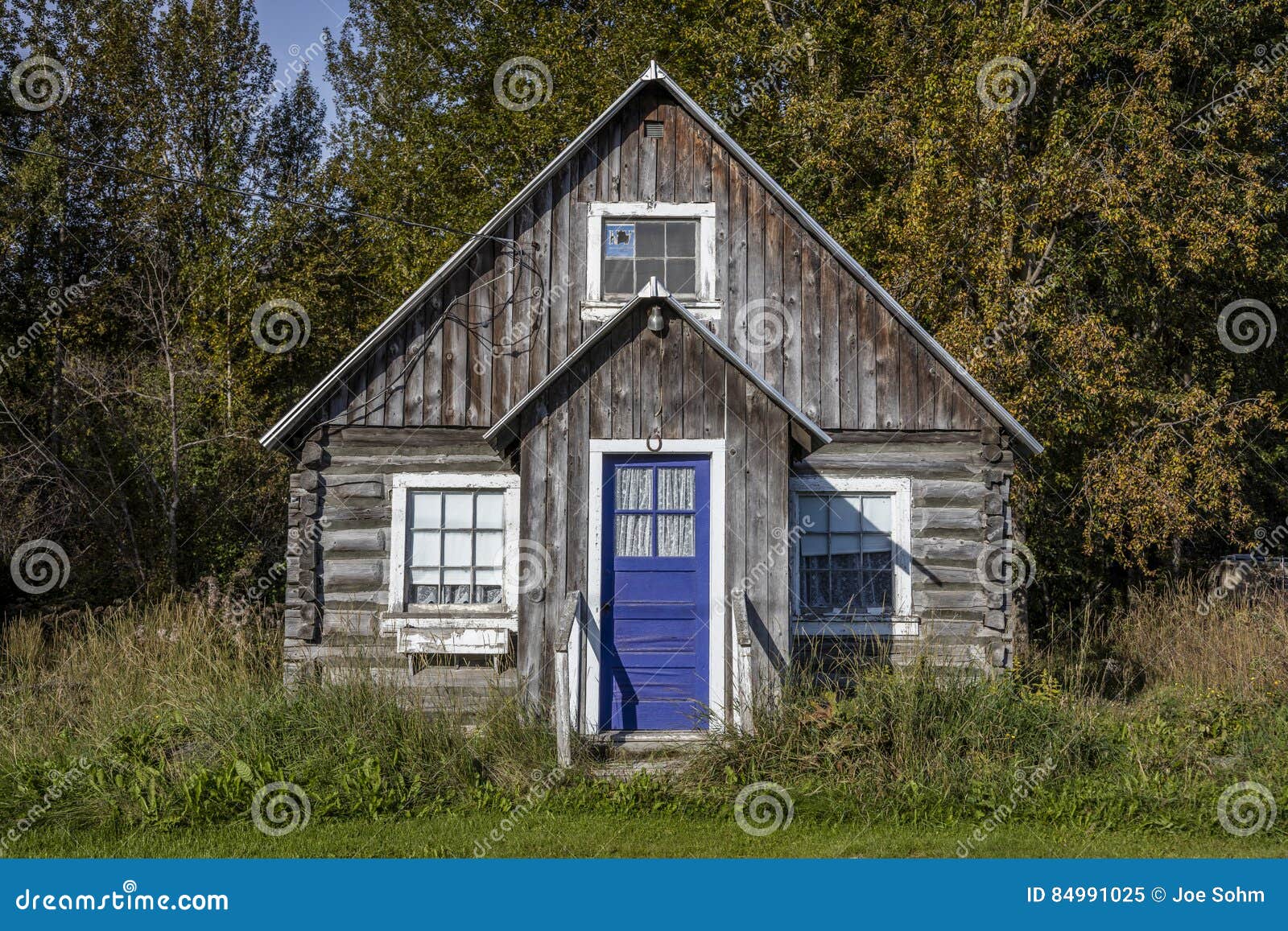 September 3, 2016 Alaskan Historic Log Cabin Hope, Alaska Editorial