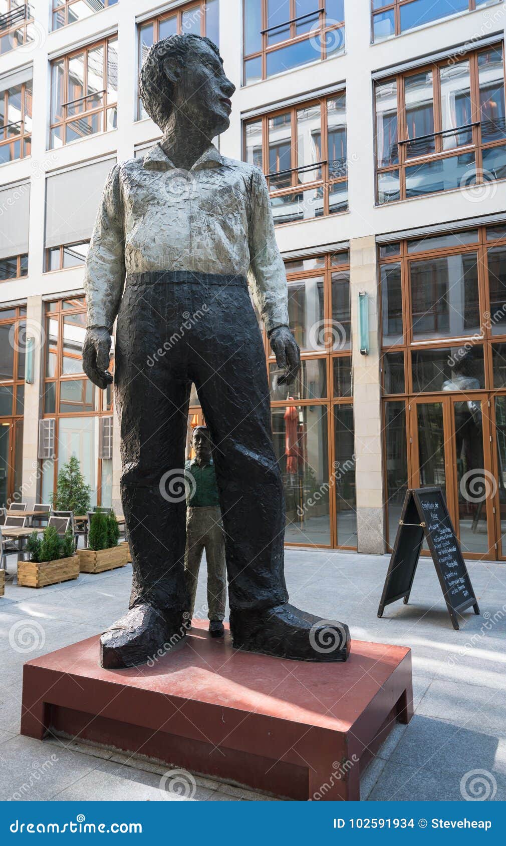 Small man statue
