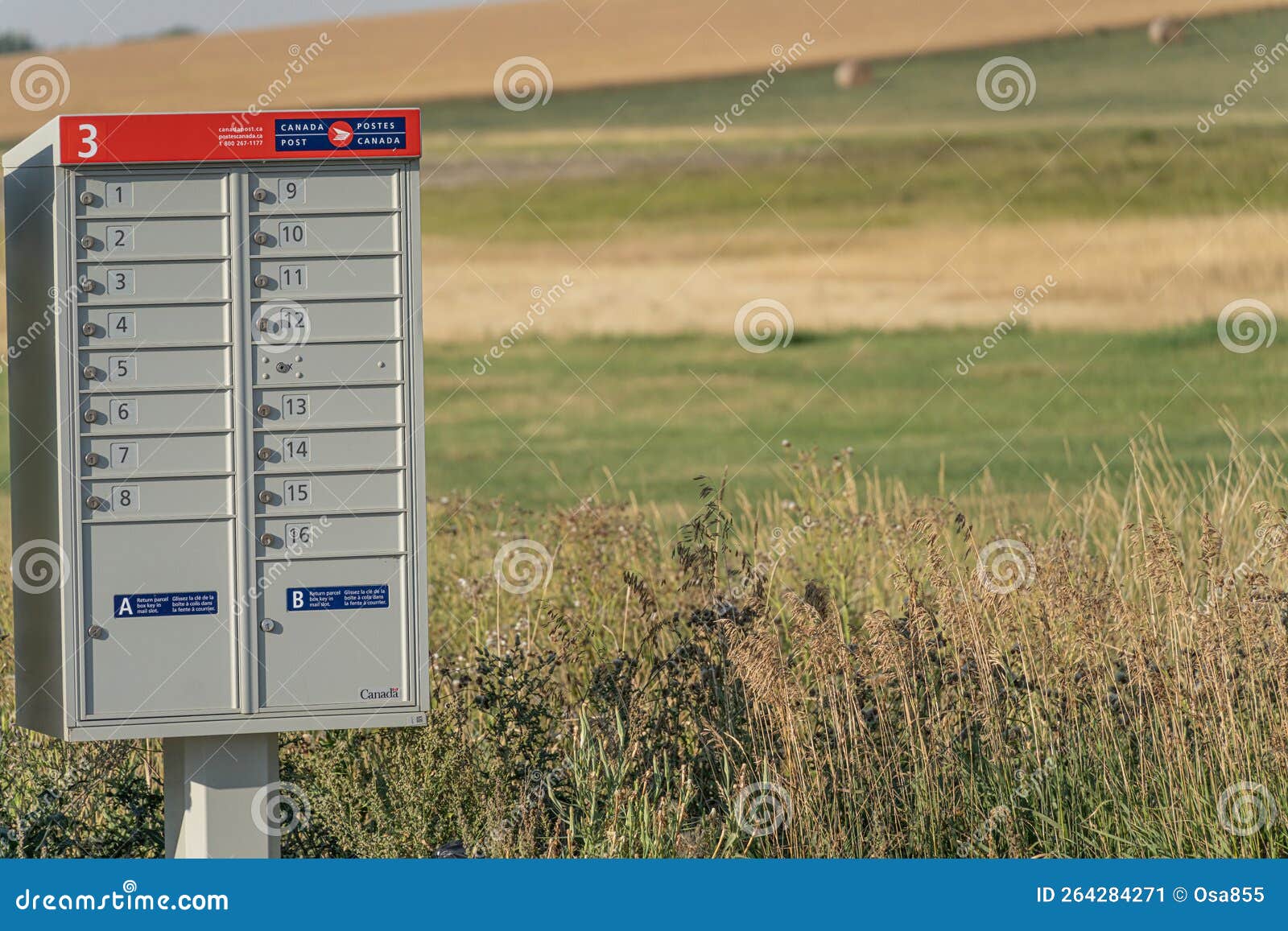 September 6 2022 Calgary Alberta Canada Canada Post Mailboxes in a