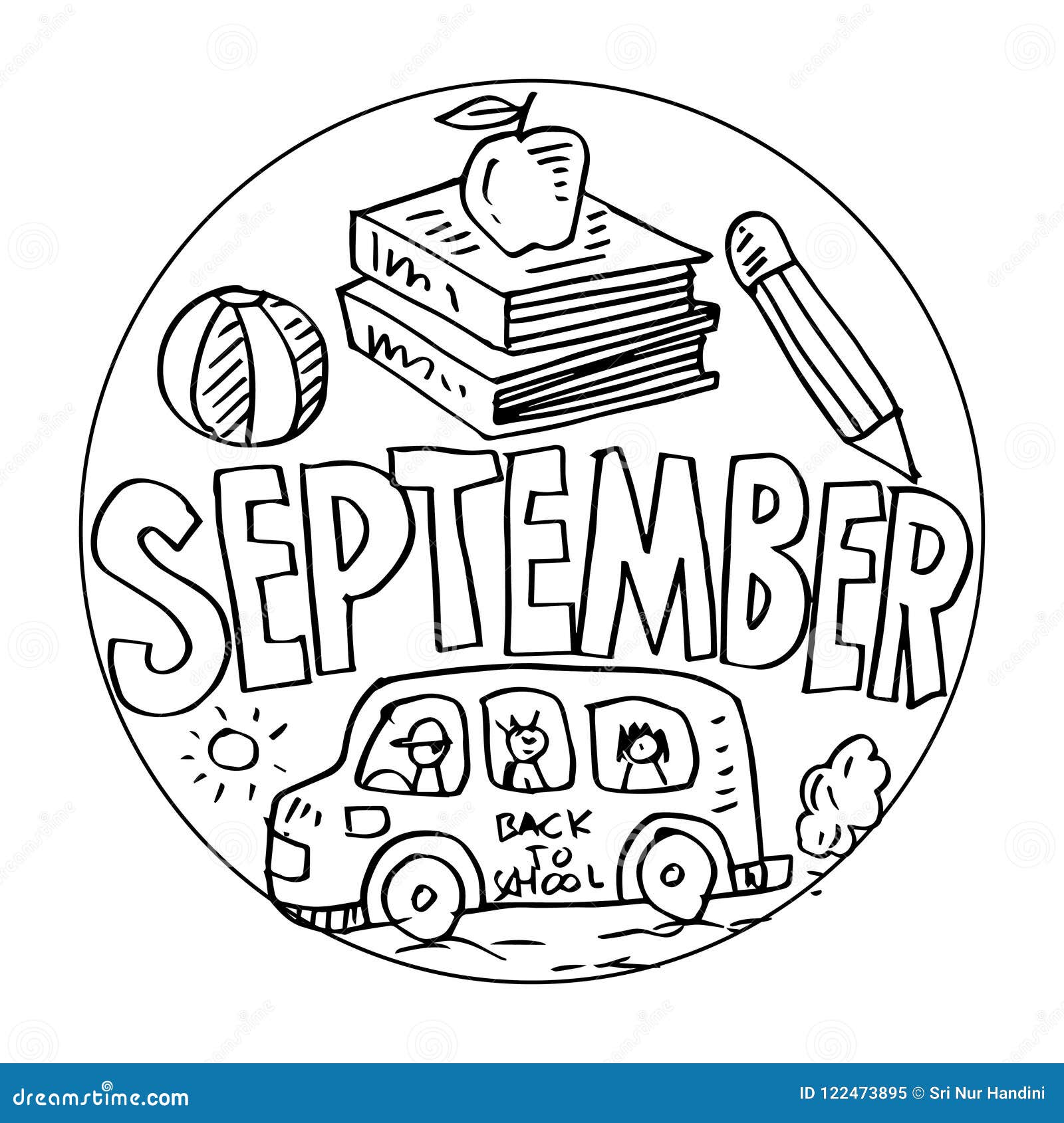 Hello September Coloring Pages