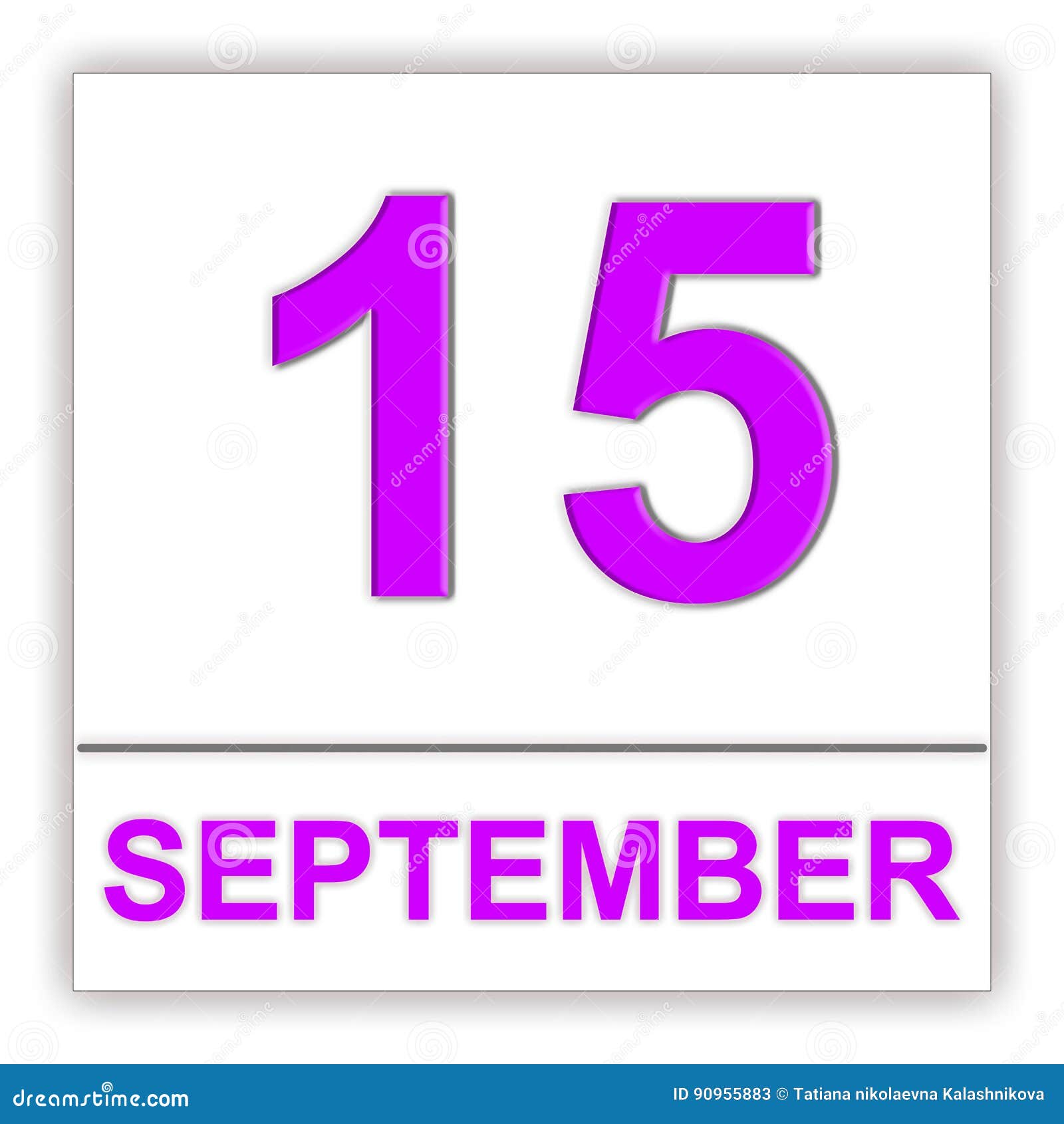September 15 Day On The Calendar Stock Illustration Illustration Of Event Birthday