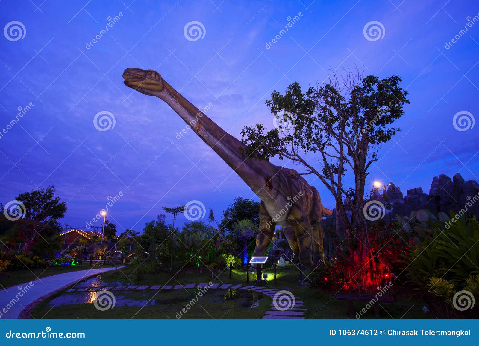 Dinosaur Park in Thailand editorial photography. Image of monster -  106374612