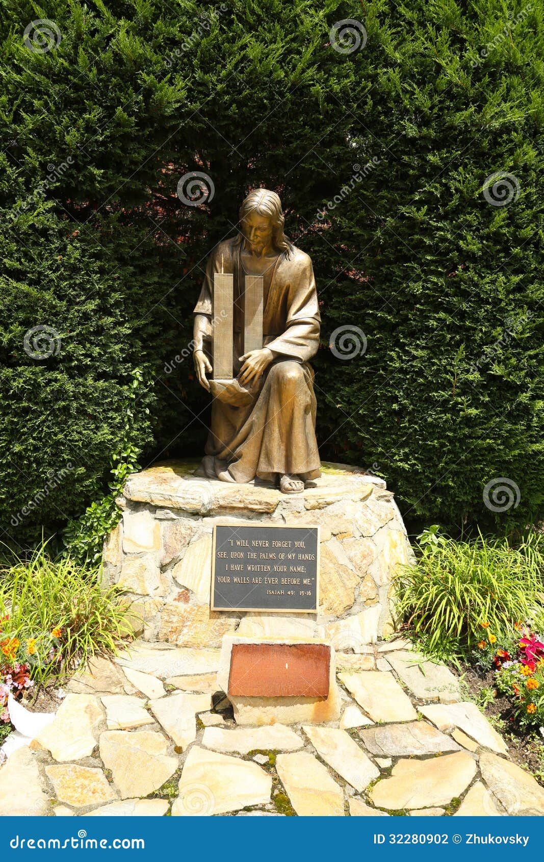 September 11 Memorial Bronze Statue Of Jesus Christ