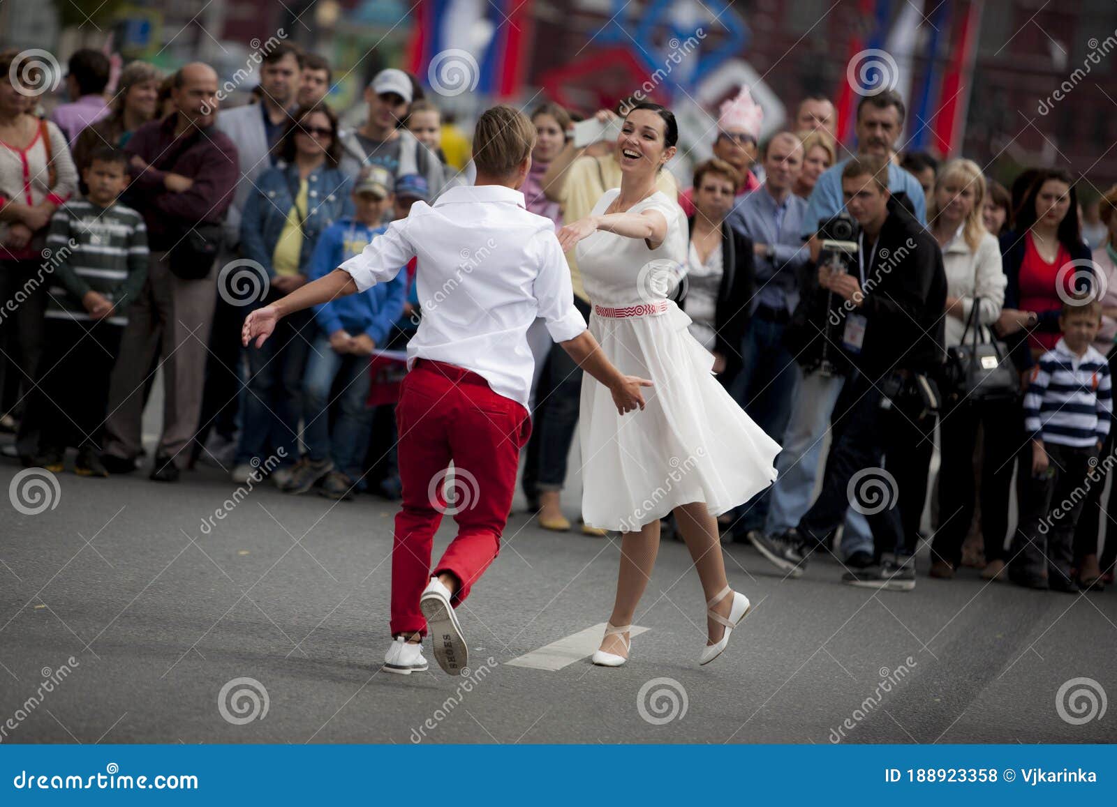 9 September 2014. Moscow, Russia. Festive Parade Near Red ...