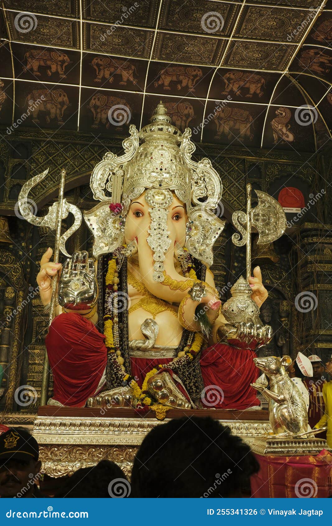 02 September 2022, Pune, Maharashtra, India, Huge Idol of Lord Ganesh ...