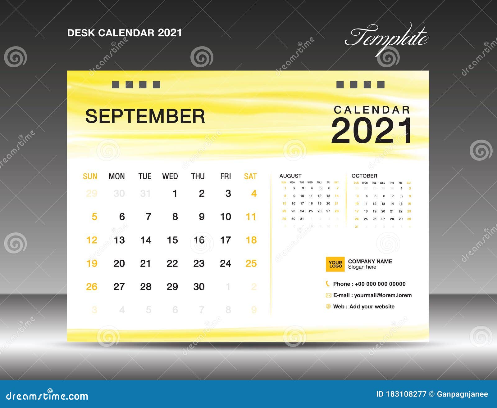 Calendar 2021 Template Design Desk Calender 2021 September Template Week Starts On Sunday Planner Simple Business Printing Stock Vector Illustration Of Corporate Cover 183108277 september business calendar 2021 free