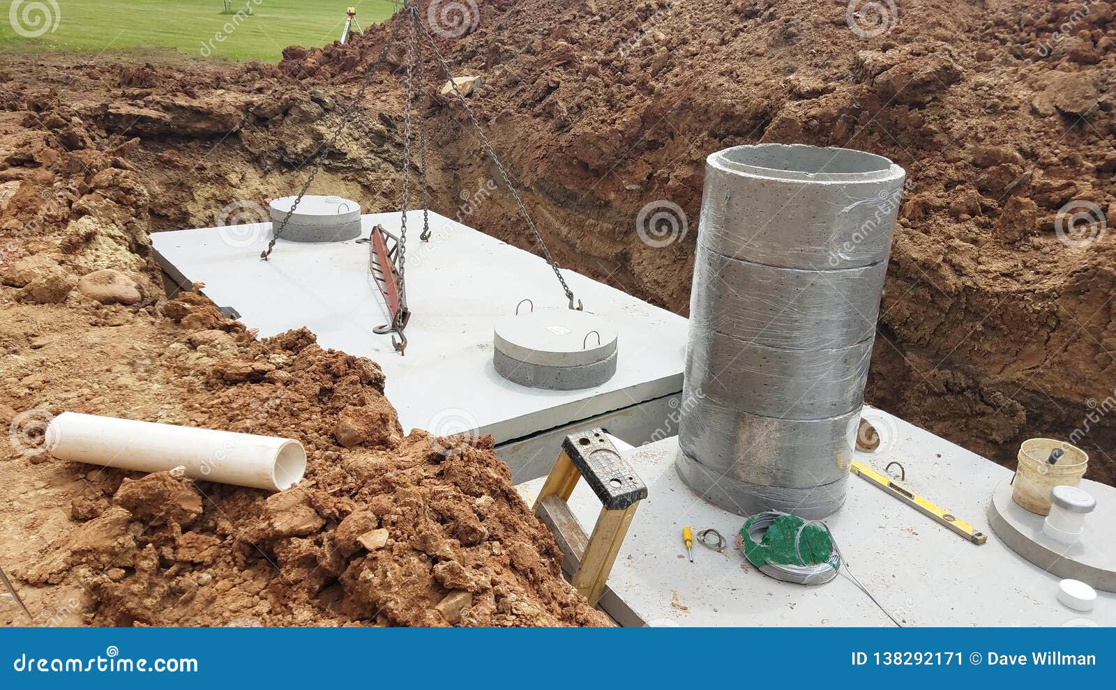 Septic Holding Tanks in a New House Construction Stock Image - Image of  house, concrete: 138292171
