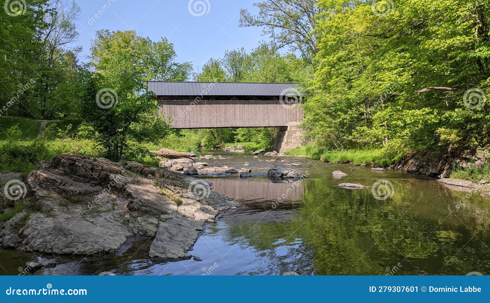 Sequin Covered Bridge in Charlotte, Vermont Stock Image Image of