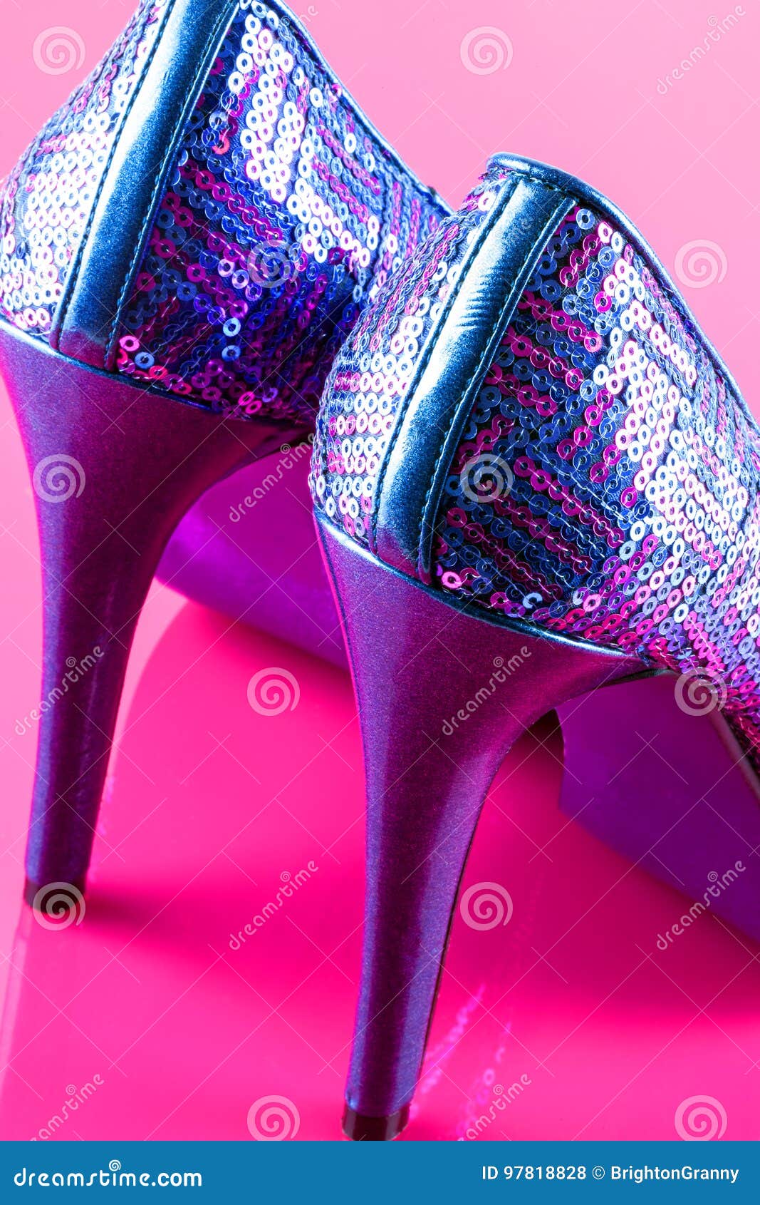Sequin Shoes stock photo. Image of accessory, heeled 97818828