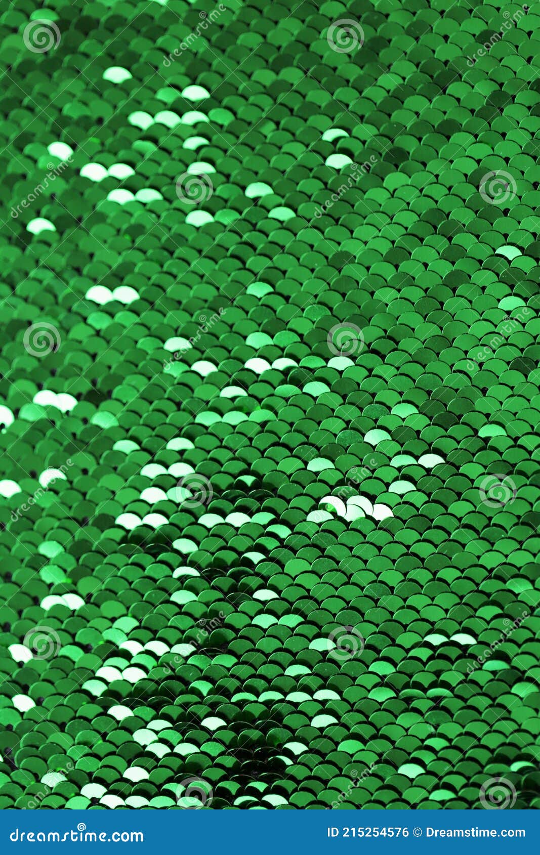 Sparkling Green Sequin Textile Background Stock Photo, Picture and