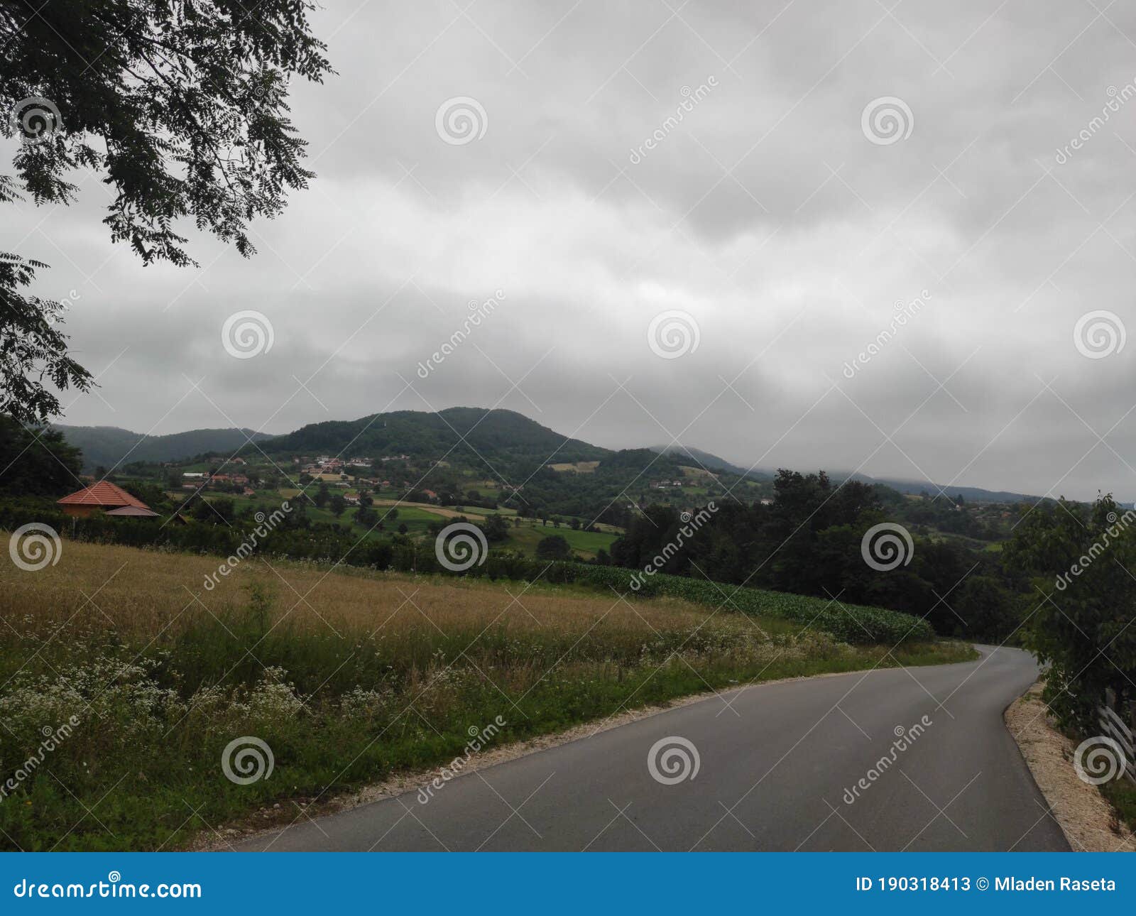 serbia green hills and slopes dragaÃÂevo region