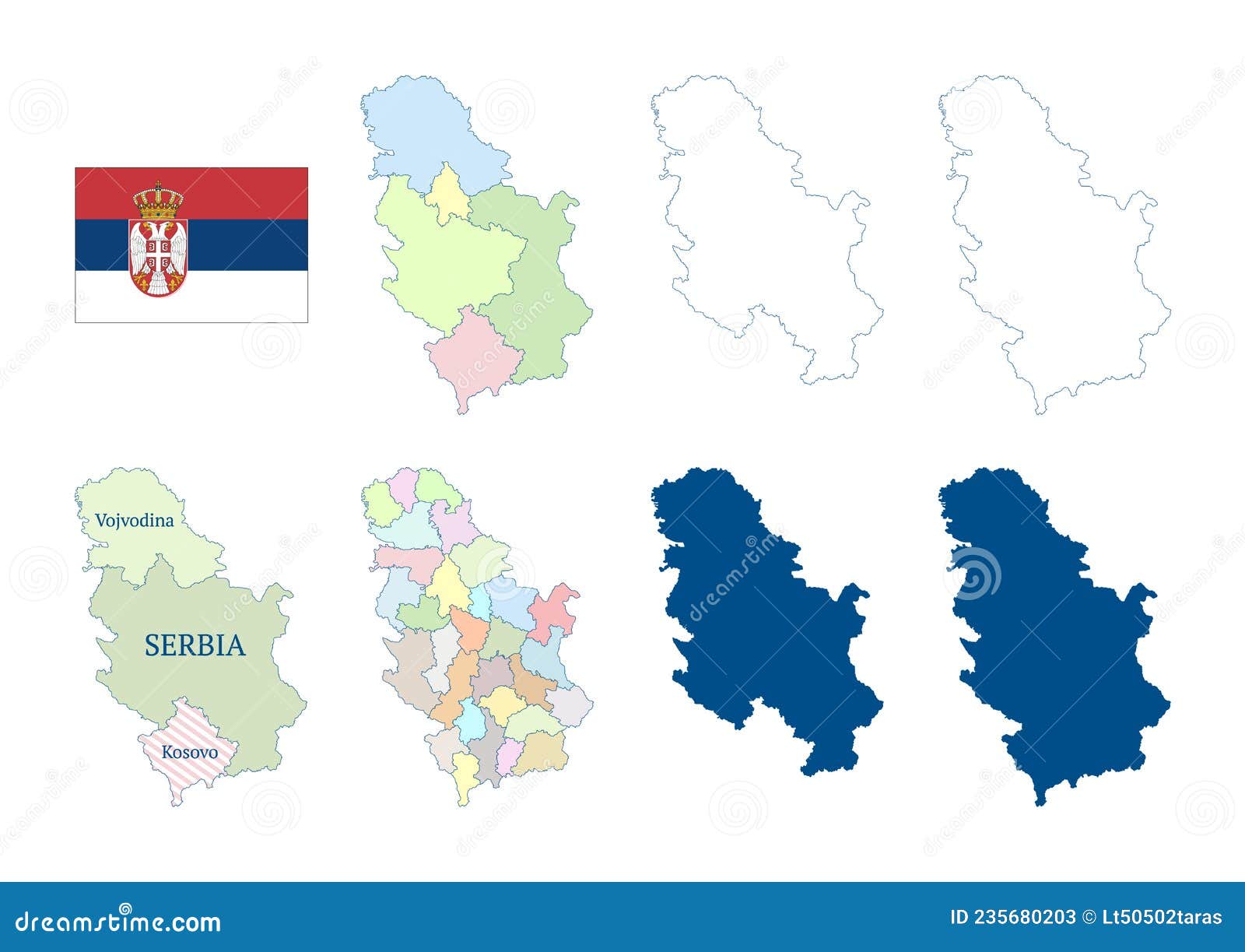 Premium Vector  Map with borders of vojvodina in vector