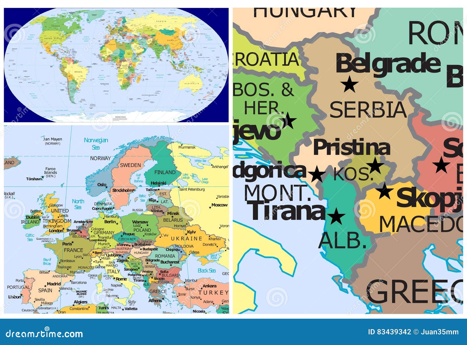 Serbia World Stock Illustration Illustration Of Cameroon 83439342 Serbia World Map Close Up 83439342