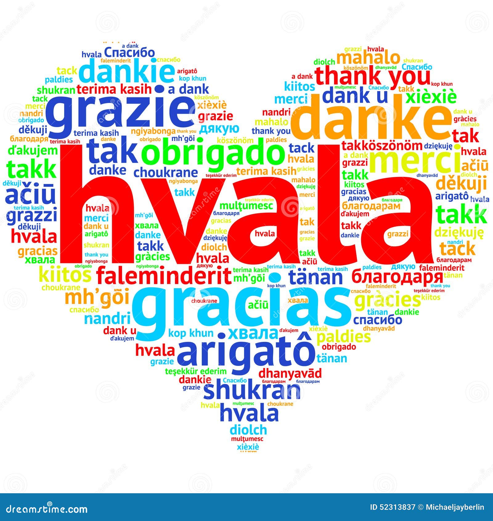 Serbian, Croatian Hvala - Heart Shaped Word Cloud Thanks, on Whi Stock  Illustration - Illustration of heart, visual: 52313837