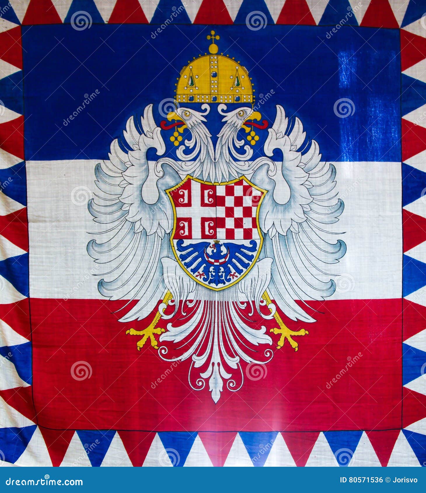serbian flag in belgrade, serbia