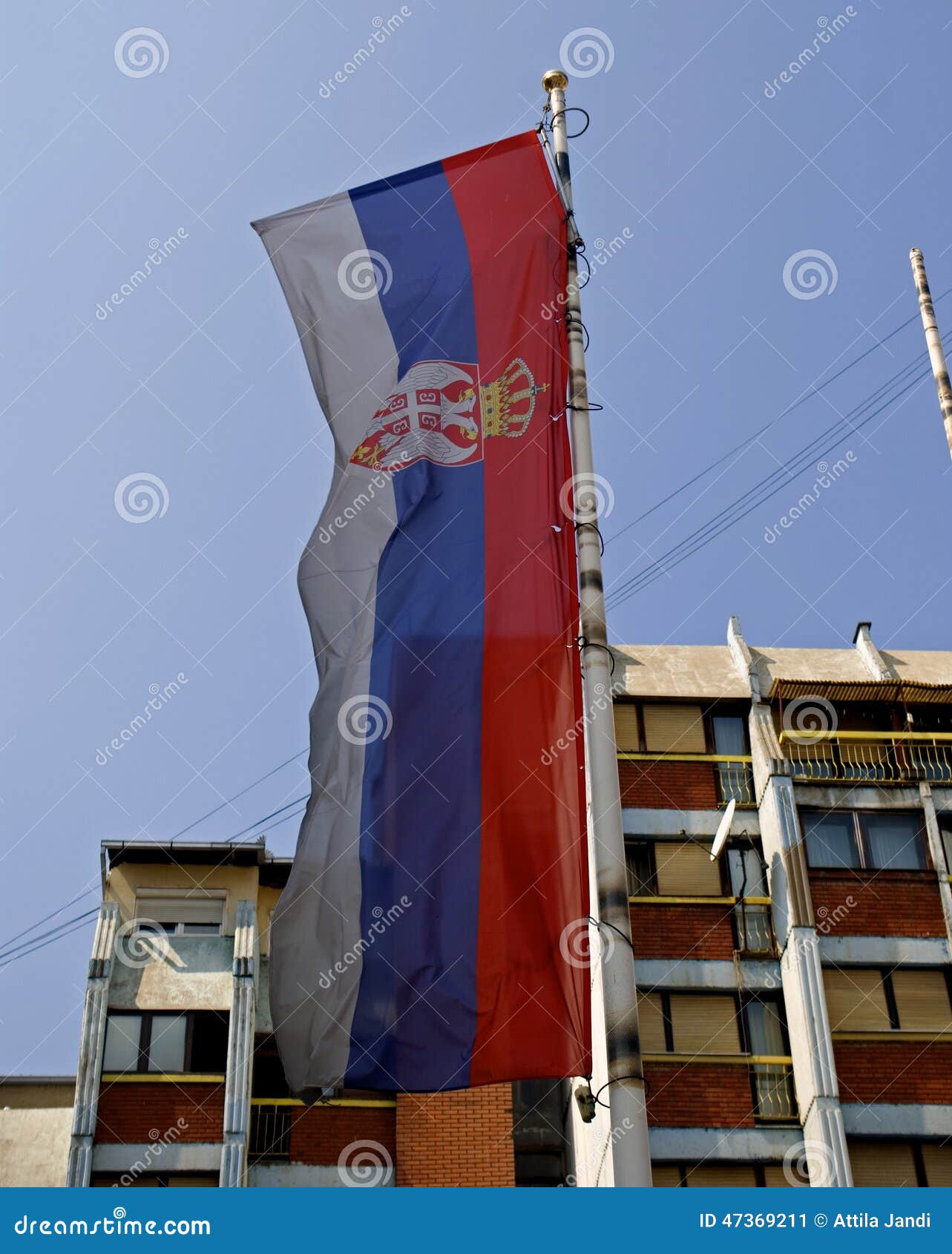 Serbian Flag, Mitrovica, Kosovo Stock Image - Image of agression ...