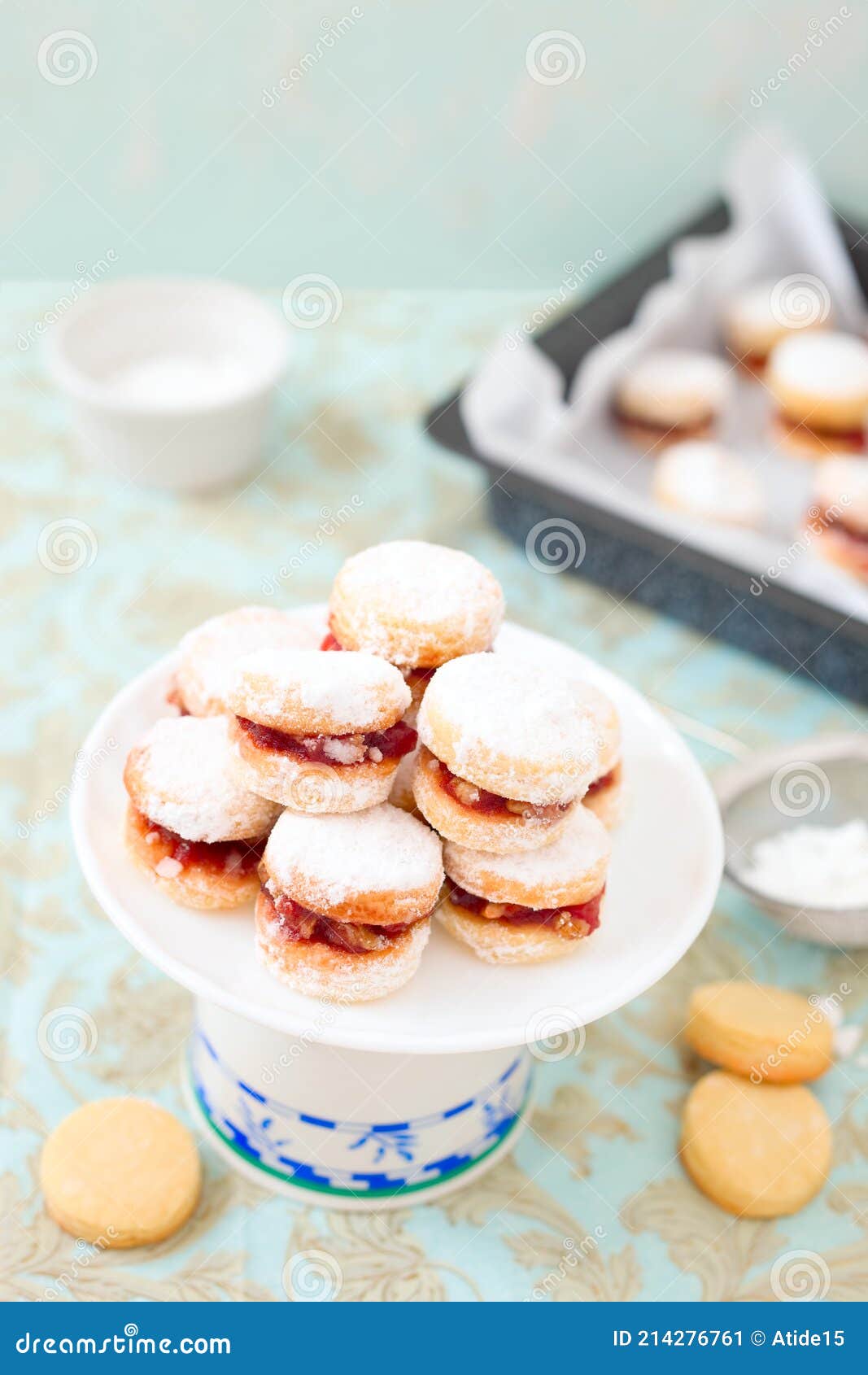 Serbian sandwich cookie stock image. Image of homemade 214276761