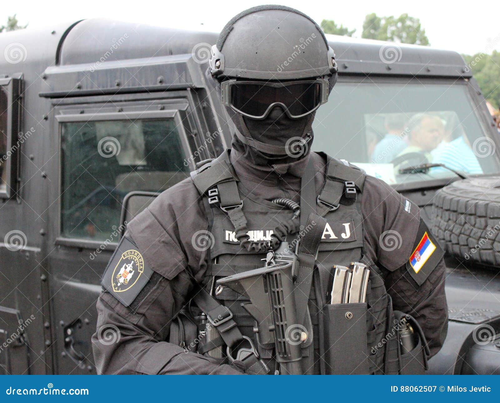 Serbian Special Anti-terrorist Unit Operator Editorial Photography