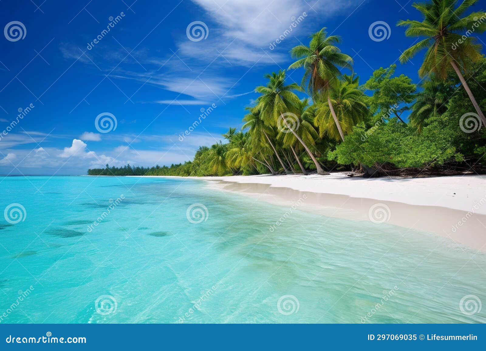 serene azure lagoon: tropical paradise