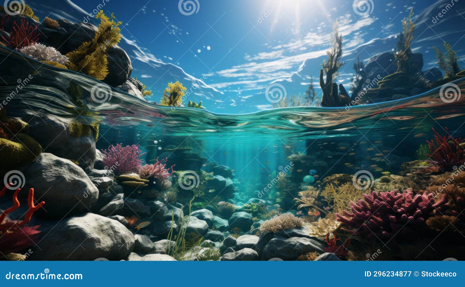 serene and calming tropical underwater coral reef