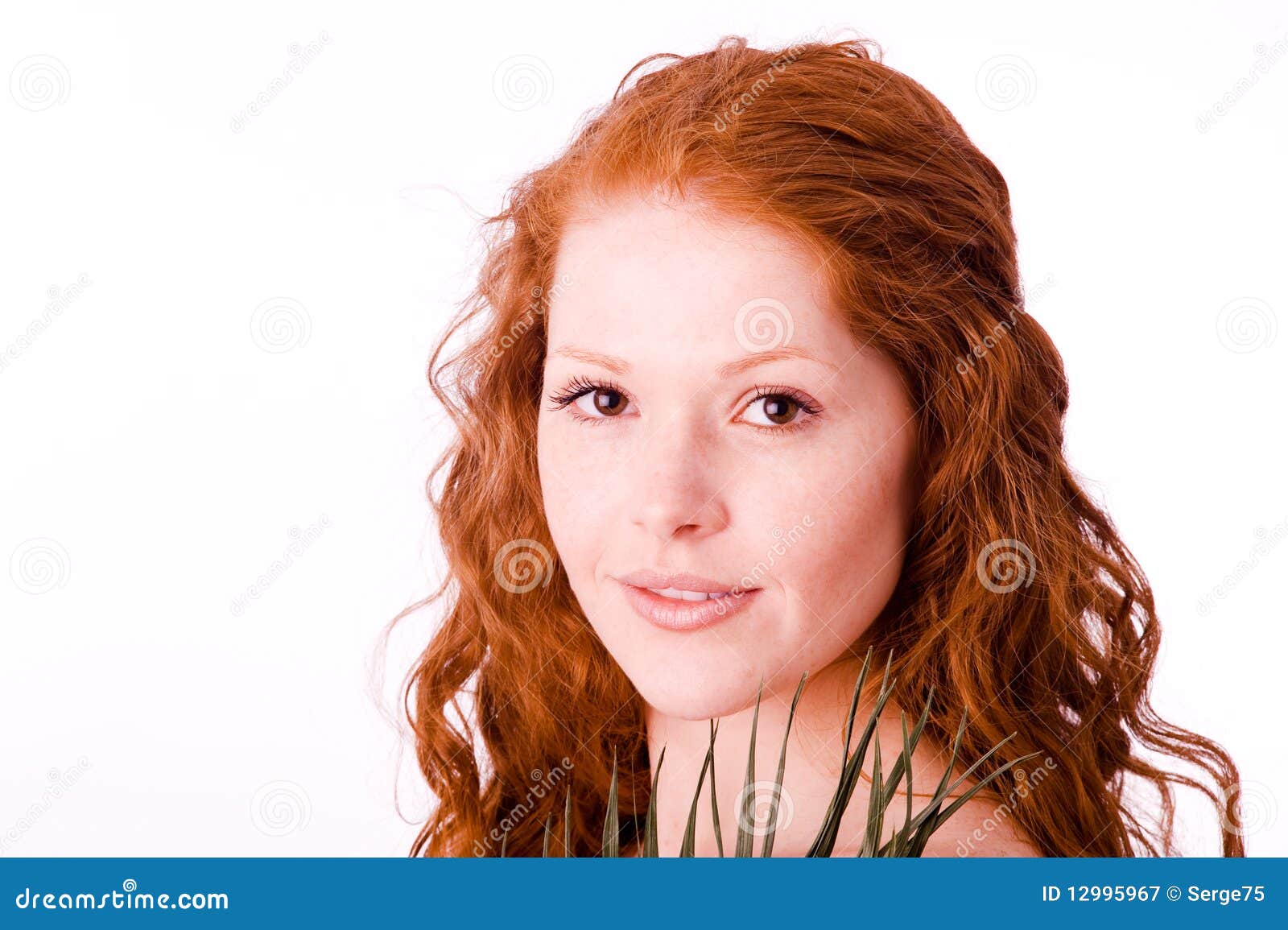 serene girl with red hair