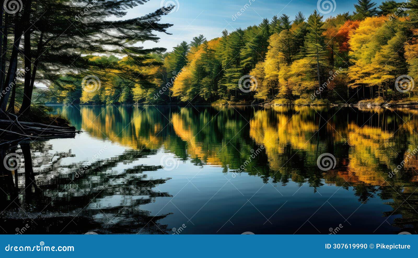 serene lake wonderful landscap