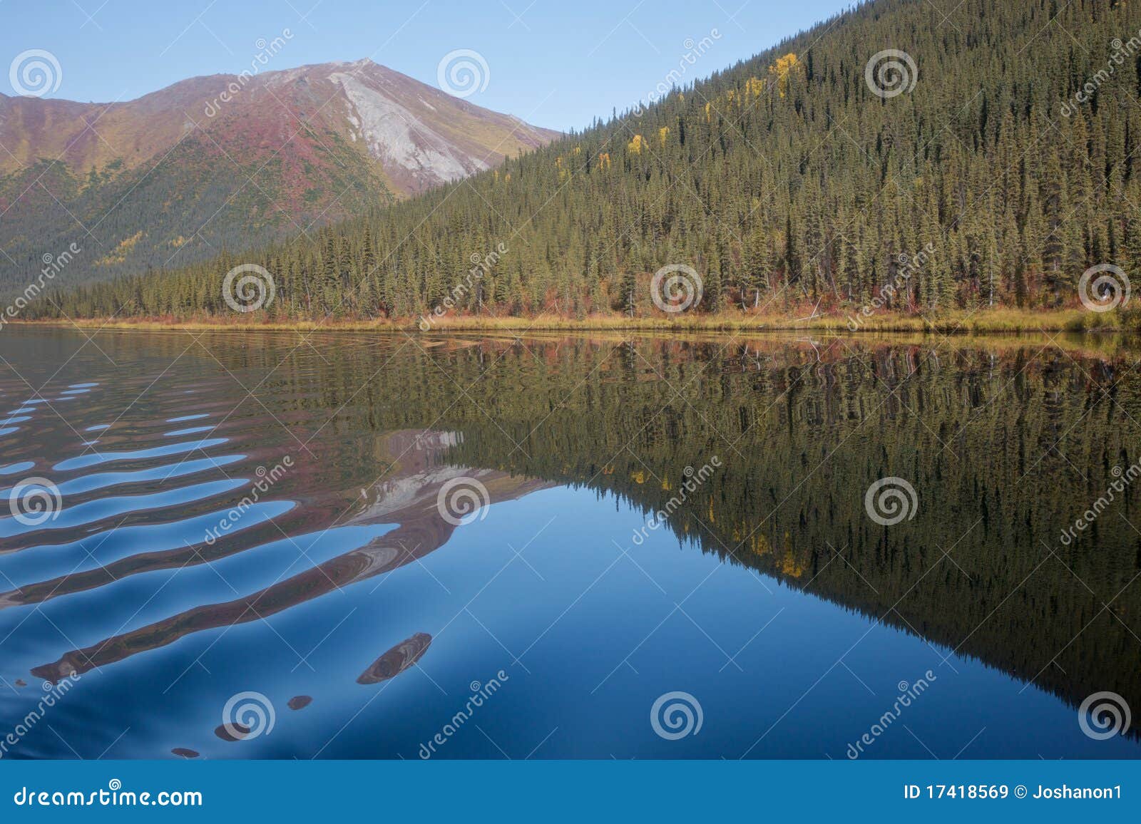 serene mountainside lake