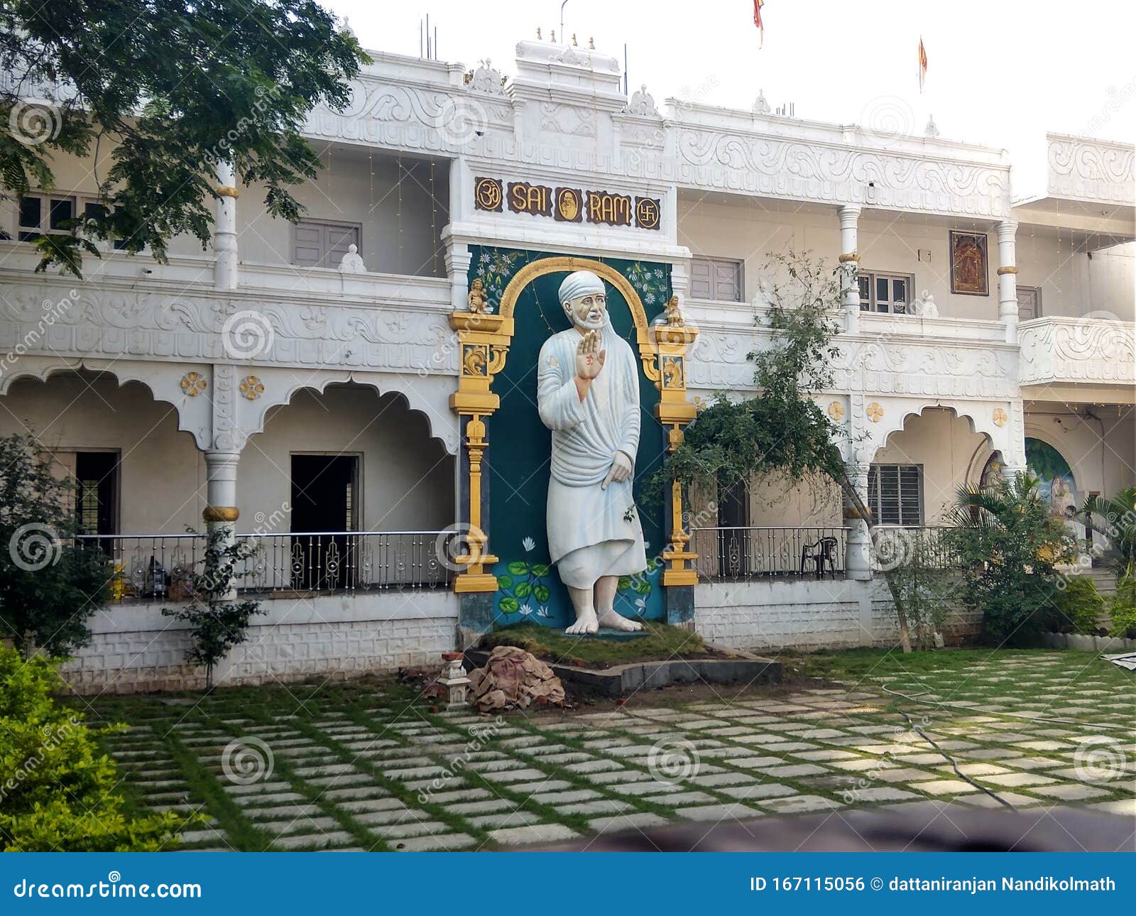 Sai baba temple stock photo. Image of serene, saibaba 167115056