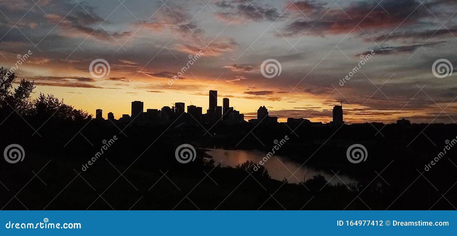 Serene Sky Line Edmonton stock photo. Image of wallpapers - 164977412