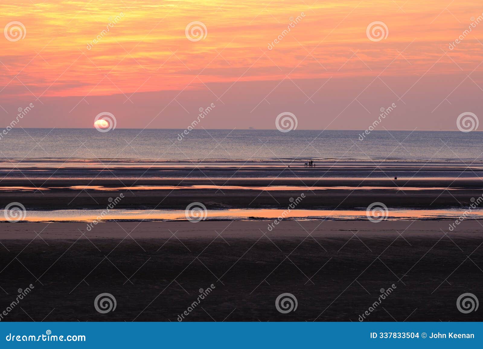 serene sunset at low tide